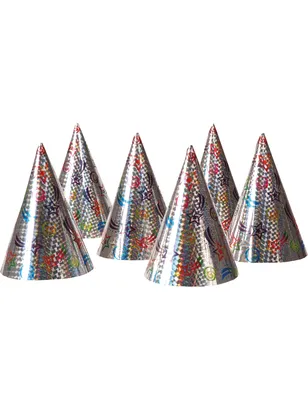 Produktbild von 6 Sternschnuppen Partyhüte 16cm