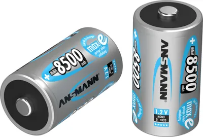 Zdjęcie produktu dla Bateria NiMH maxE firmy Ansmann, typu mono, o pojemności 8500 mAh, 1 sztuka