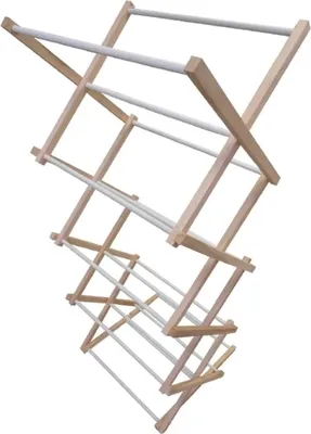 Obrázek produktu pro Sušák prádla rozkládací dřevěný 55x50x150cm