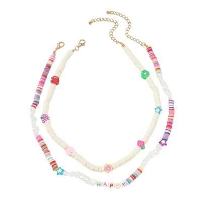 Produktbild von Damen-Halskette, mehrschichtig, mit eingelegten Strasssteinen, Schmuck, übertrieben, dicke Halskette für Party-M