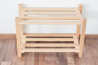 Produktbild von Schuhregal Buche Vollholz massiv natur Junco 225 - 40 x 58 x 26 cm (H x B x T)