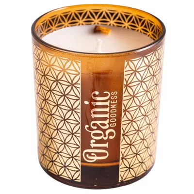 Immagine prodotto di Candela di cera di soia biologica - Palo Santo e cedro
