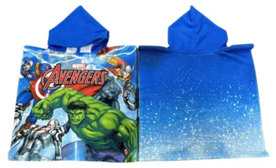 Produktbild von Avengers Badeponcho aus Microfaser mit kapuze für Kinder