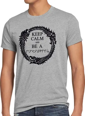 Produktbild von BaumwolleCloud Keep calm and Dragonshout Herren T-Shirt
