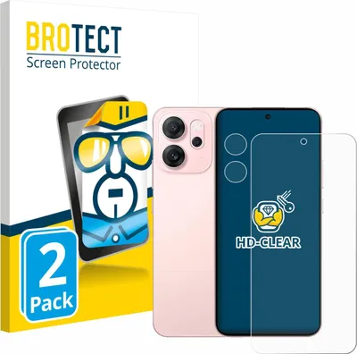 Produktbild von 2x Für Oppo Reno 14 F (Display+Kamera) Schutzfolie BROTECT Displayschutz Display Schutz Folie Klar Transparent