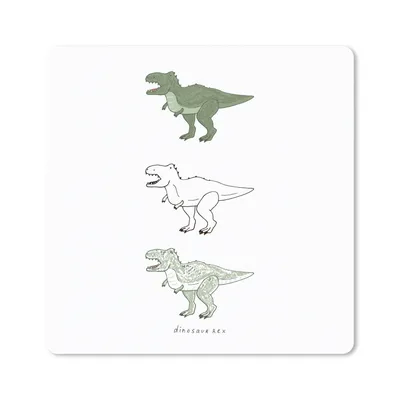 Produktbild von MuchoWow® Mauspad Mousepad Kinderzimmer - Farben - Dinosaurier - Junge - Mädchen - Kinder 30x30 cm - Mousepads - Maus Mat - Pad - Mausunterlage - Gaming