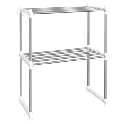 Produktbild von vidaXL Mikrowellenregal Weiß 51x27x63 cm Aluminium