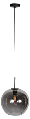 Produktbild von Mexlite - hängeleuchte - HaloSwap - schwarz - glas rauchglas - bettlampe - E27 - 4294ZW