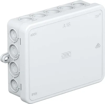 Obrázek produktu pro 10 Kus Spojovací krabice 125x100x38mm - Plochá montážní krabice 100x125mm A 18