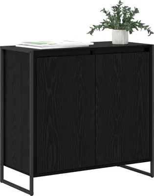 Produktbild von vidaXL Seitenschrank Schwarz Eichen-Optik 79 x 36 x 75 cm