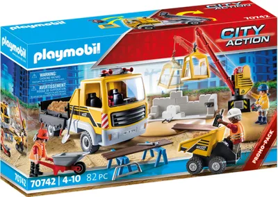 Immagine prodotto di PLAYMOBIL City Action 70742 Cantiere con autocarro ribaltabile