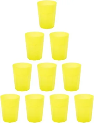 Produktbild von Famanu Plastikbecher 400 ml - Unzerbrechlich Stapelbar - Festbecher Frostlook