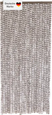 Produktbild von Flauschvorhang 90x200cm taupe-weiß meliert, Fliegenschutz, Türvorhang Wohnwagen