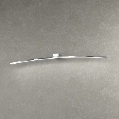Zdjęcie produktu dla Kinkiet Toplight Curved z wbudowaną diodą LED, chromowana metalowa rama, nowoczesny design 90x7x16cm 15W