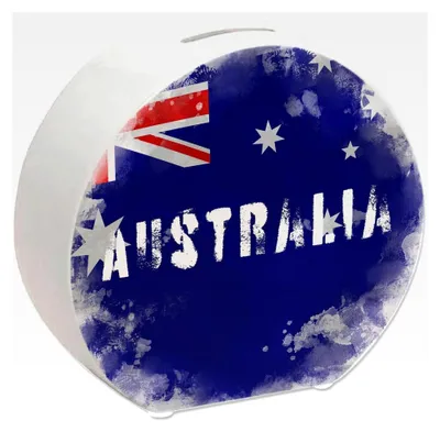 Produktbild von Spardose mit Australien-Flagge im Used Look - Sparschwein für Reisende
