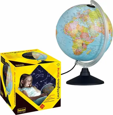 Produktbild von Idena Leuchtglobus Stern mit 2 Kartenbildern,Ø25cm