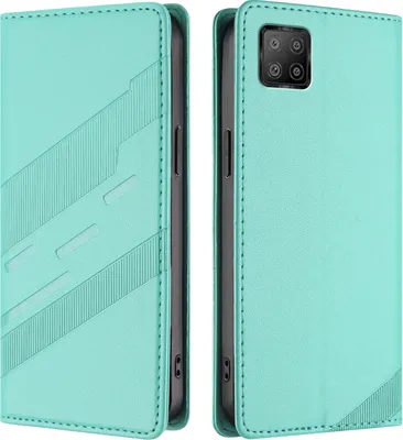 Produktbild von Hülle für Oppo F17 Pro, Kunstleder Brieftaschen Handyhülle mit Kartenfach und Standfunktion Türkis