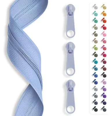 Productafbeelding van Endlosreissluiting 5m met 10 schuivers in 27 kleuren (Himmelblauw)