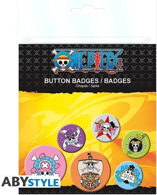 Produktbild von One Piece Ansteck-Buttons - Skull (2) 6er-Pack