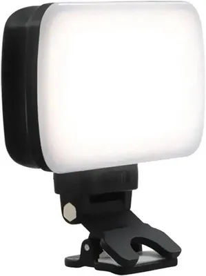Zdjęcie produktu dla Regulowana lampka do selfie z klipsem – z możliwością ładowania – 3 temperatury barwowe – 10 poziomów jasności – nadaje się do telefonów komórkowych, laptopów i aparatów fotograficznych – transmisje na żywo