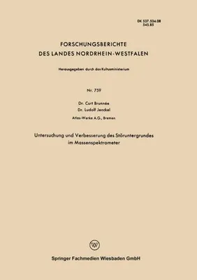 Image de Untersuchung und Verbesserung des Störuntergrundes im Massenspektrometer