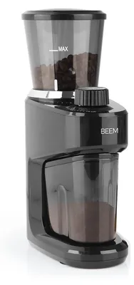 Kaffeemühle, Kegelmahlwerk, 150 W, 15 Mahlgrade, 160 g, Schwarz