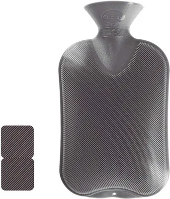 Produktbild von Famanu Warmwasserflasche mit Fleece-Hülle - 2 Liter - Komfortabel und langlebig