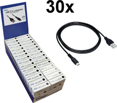 Obrázek produktu pro DINIC B-USBCL-CA-S-TD, 1,5 m, USB A, USB C, Černá