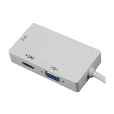 Produktbild von koncentrator 3 w 1 DisplayPort na HDMI + VGA + DVI
