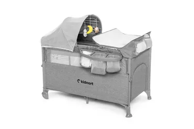 Image de Lit de voyage Kidnort Stugan gris clair