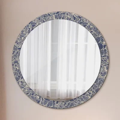 Produktbild von Ø90cm Modern Spiegel - Wandspiegel Wandmontage- Schlafzimmer - Blumen