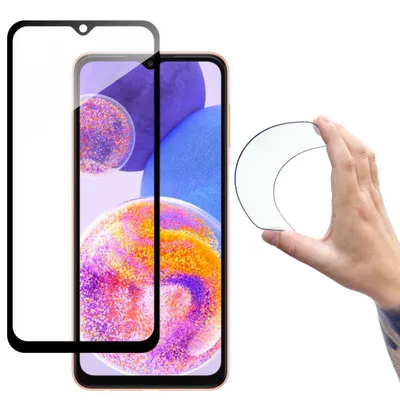 Produktbild von Wozinsky Flexi Nano (Hybride 3D) Glasschutz mit Rahmen für Samsung Galaxy A23 schwarz