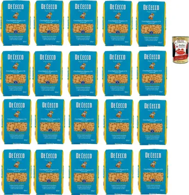 Produktbild von De Cecco Conchigliette Rigate N°51, 100% Italienisch Pasta Nudeln 20x 500g + Italian Gourmet Polpa 400g