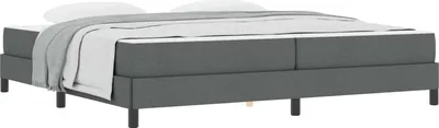 Produktbild von Boxspringbett mit Matratze Dunkelgrau 200 x 200 cm Stoff