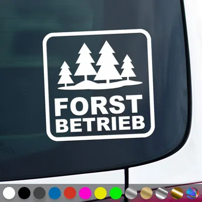 Produktbild von PantherPixel Forstbetrieb Forstzubehör Aufkleber Forstbedarf Sticker Auto Geschenkidee Farbe Weiss