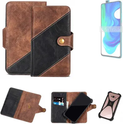 Produktbild von K-S-Trade Handyhülle Schutzhülle Bookstyle Case kompatibel mit Xiaomi Poco F2 Pro Klapphülle Cover Hülle Schutztasche 1x