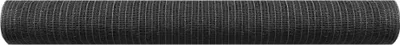 A roll of dark gray fence screening material.