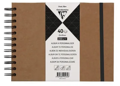 Produktbild von Clairefontaine 95432C, Einfarbig, Braun, 40 Blätter, 200 g/m², Hardcover, Universal