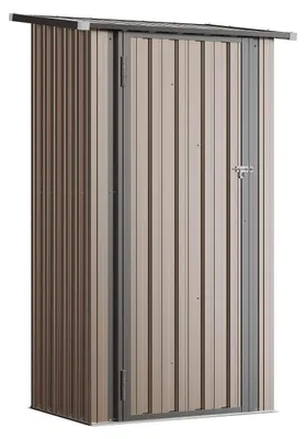 Produktbild von Metallschuppen abschließbar 90 x 50 cm Stahl wetterfest Braun