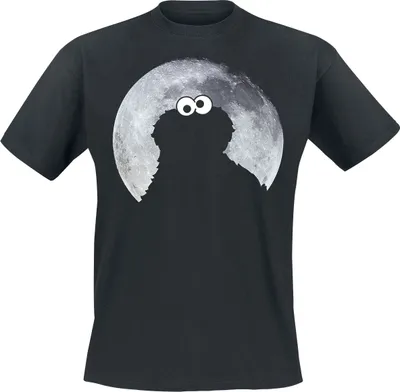 Produktbild von Sesame Street T-Shirt Herren Cookie Monster - Moonlight schwarz L