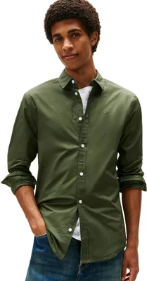 Zdjęcie produktu dla Koszulka Tommy Jeans męska, model TJM Original Stretch, kolor zielony (Pewter Green), długi rękaw (Dm0dm04405)