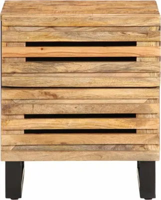 Produktbild von vidaXL Nachttisch 40x34x46 cm Raues Mangoholz