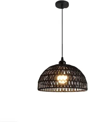 Obrázek produktu pro Stínidlo lampy z ratanu – proutěná stínidla – vytváří útulnou atmosféru – propletený design – 30 cm – přírodní materiál