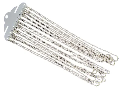 Produktbild von 12x Kugelkette 2,4mm DIY Miniblings Kette versilbert Karabinerverschluss 45cm