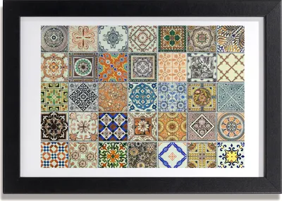 Produktbild von Bild 30x20 MDF-Rahmen, Wandkunst Keramikfliesen