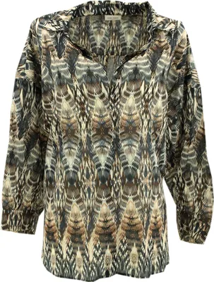 Produktbild von 29740 Gerry Weber, ,  Damen Bluse Hemd Shirt Tunika, Jersey, blau gemustert, 40