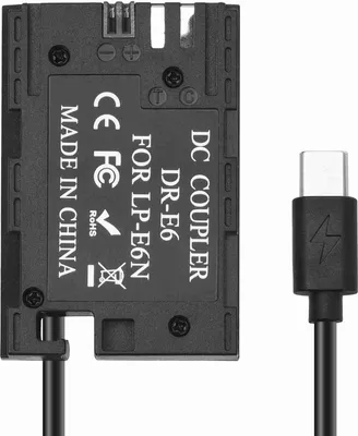 Zdjęcie produktu dla Zamiennik adaptera wtyczki C atrapy akumulatora do aparatu R5 R6 90D 80D 70D 60D 60Da