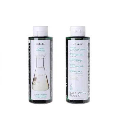 Zdjęcie produktu dla Korres Cystine & Minerals Szampon przeciw wypadaniu włosów do włosów łamliwych, przerzedzających się 400ml DLA MĘŻCZYZN