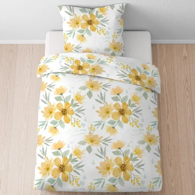 Produktbild von Bettwäsche Seersucker Castell 100% Baumwolle 20371-536 Blumen 155x220