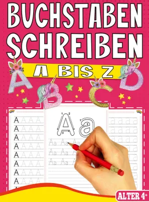 Produktbild von Buchstaben Schreiben A bis Z - Das Einhorn Lernheft für Kinder ab 4 Jahren
